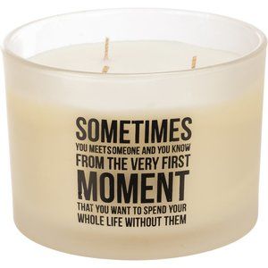 Bergamot Scented Soy Wax Candle in Frosted Glass - Whole Life Without Them NEW
